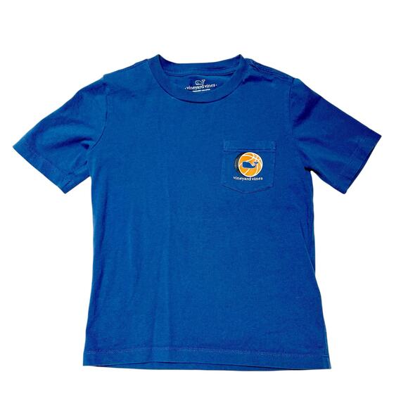 Vineyard Vines Basketball Pocket Tee Size 5 - Picture 1 of 5